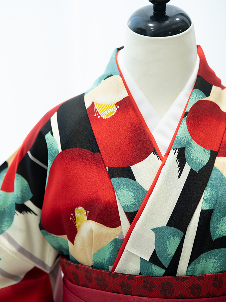 袴レンタル紅一点　椿シリーズ R0150_E-H200-24-7 袴レンタル｜卒業式に フルセット全国お届け｜RENCA