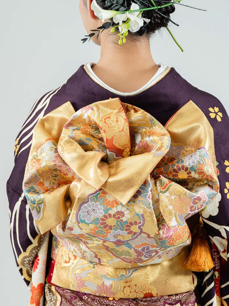 高級振袖レンタル】A-1 波・花 MLサイズ 紫｜KIMONO-PRO（キモノプロ