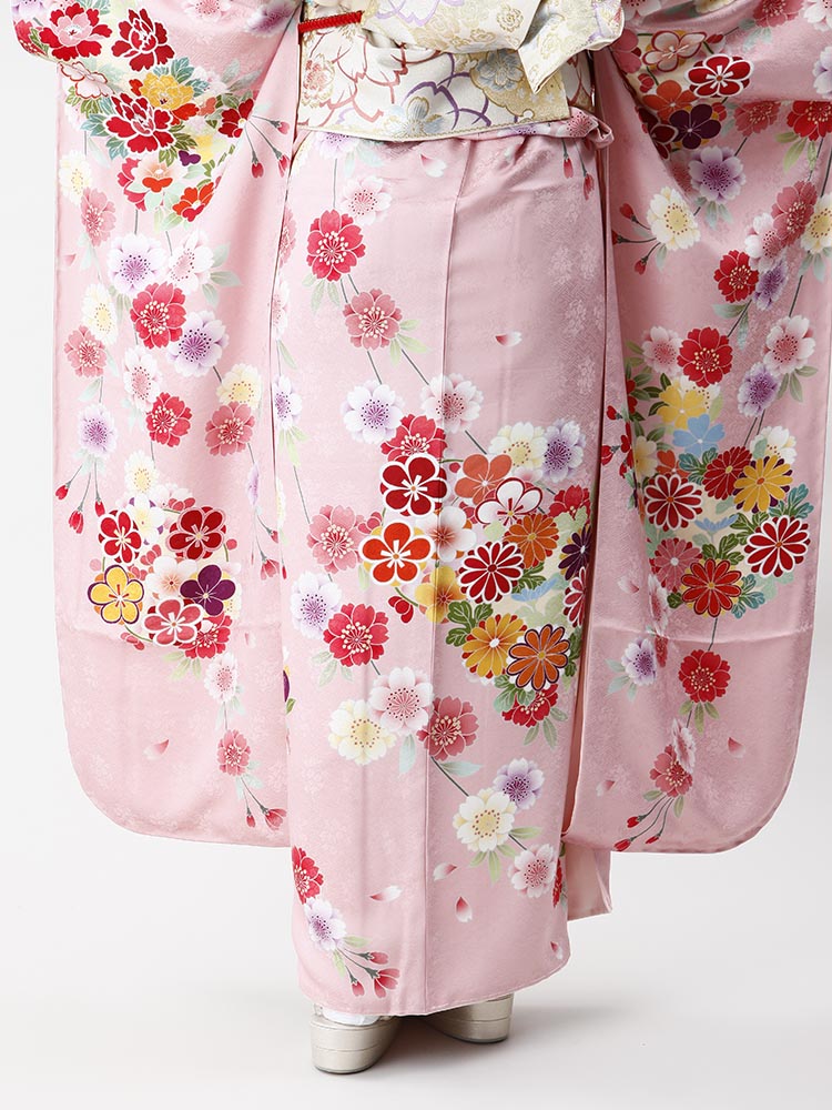 高級振袖レンタル】f-63 花丸紋・桜 MLサイズ ピンク 桜｜KIMONO-PRO