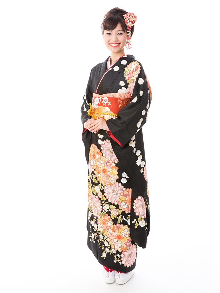 高級振袖レンタル】K-37 MLサイズ 黒｜KIMONO-PRO（キモノプロ）京都の