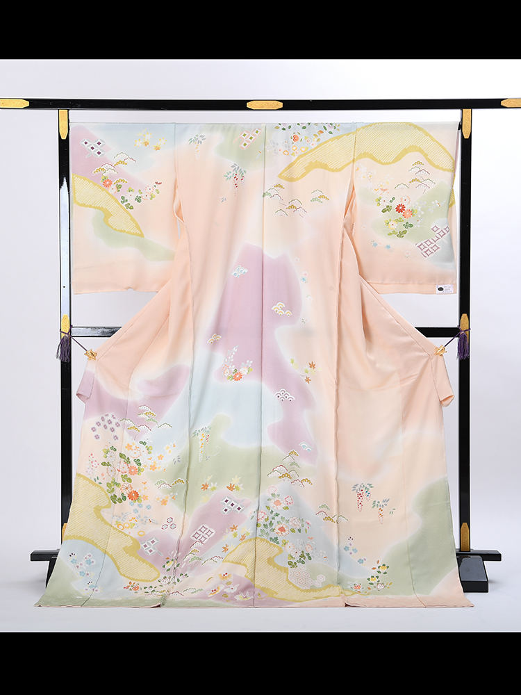 訪問着　最高級　京友禅 訪問着 【No.P-344】桜色の最高級・吉澤友禅 | 東京・銀座で着物