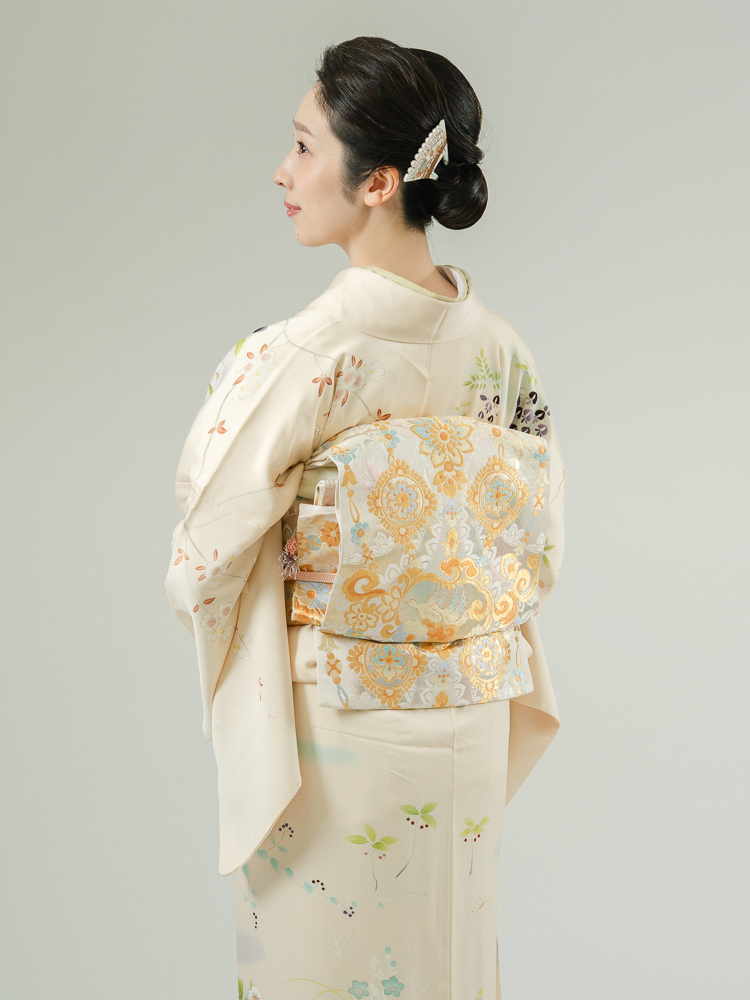 高級訪問着レンタル】h-440 成謙謹製 四季の花 LLサイズ 四季の花