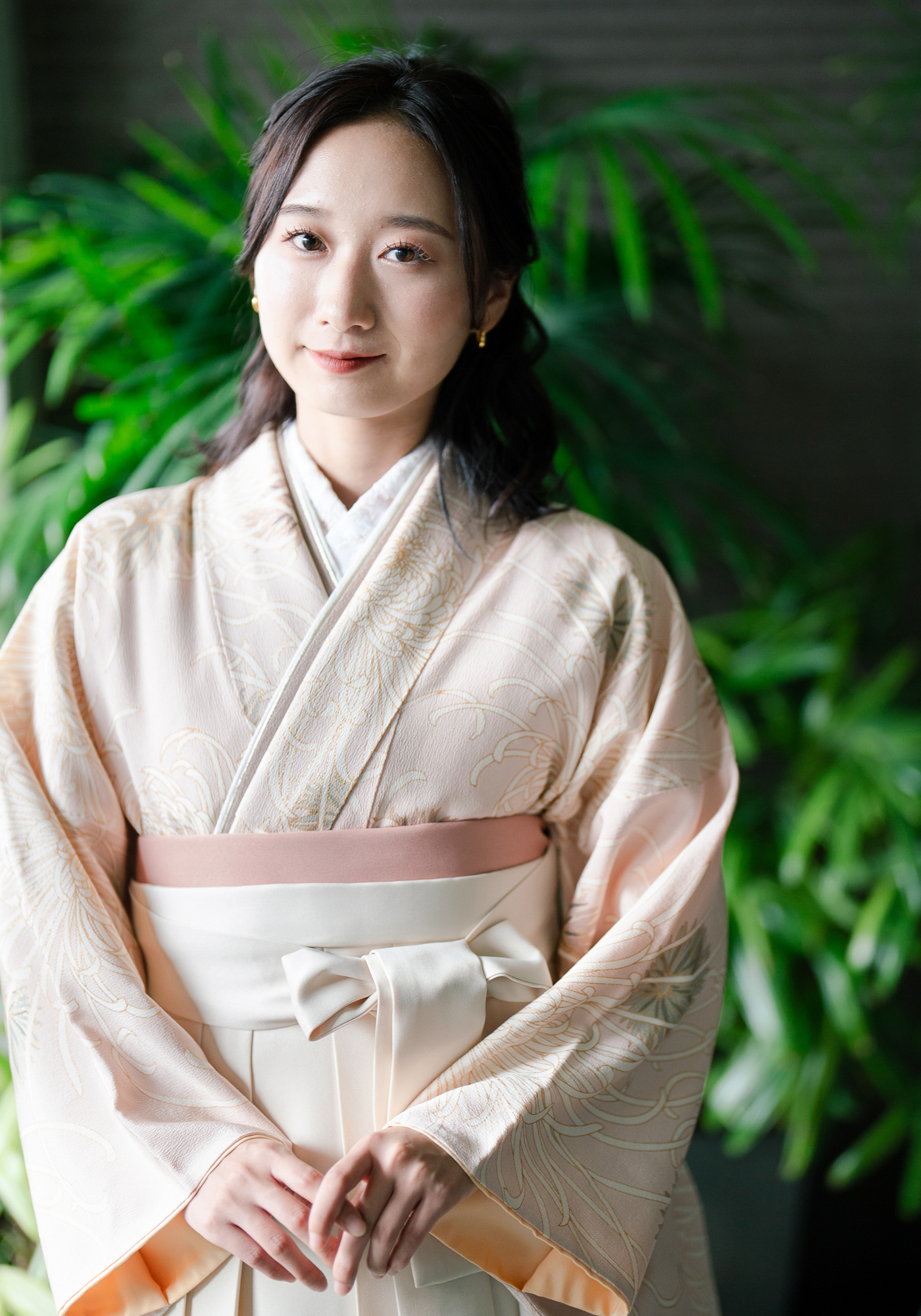 高級卒業式袴レンタル】2-34 卒業式の袴レンタル・正絹二尺袖着物