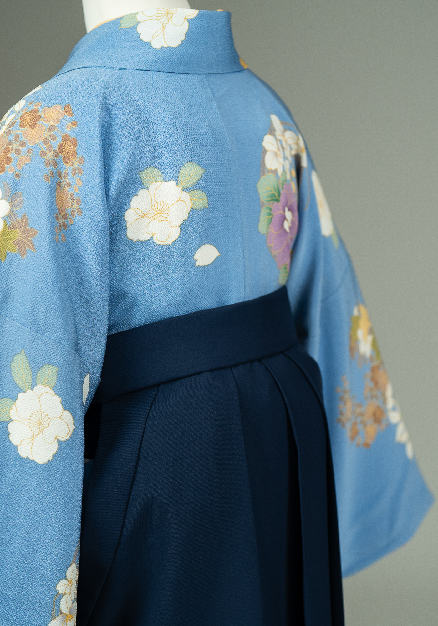 高級卒業式袴レンタル】2-35 卒業式の袴レンタル・正絹二尺袖着物