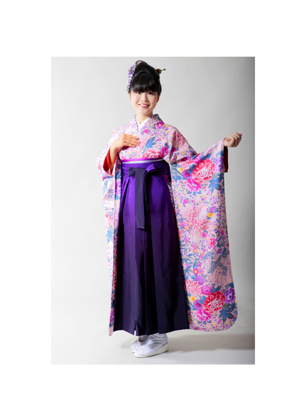 高級卒業式袴レンタル】FU-2 ピンク 花柄 サイズ 花柄｜KIMONO-PRO  