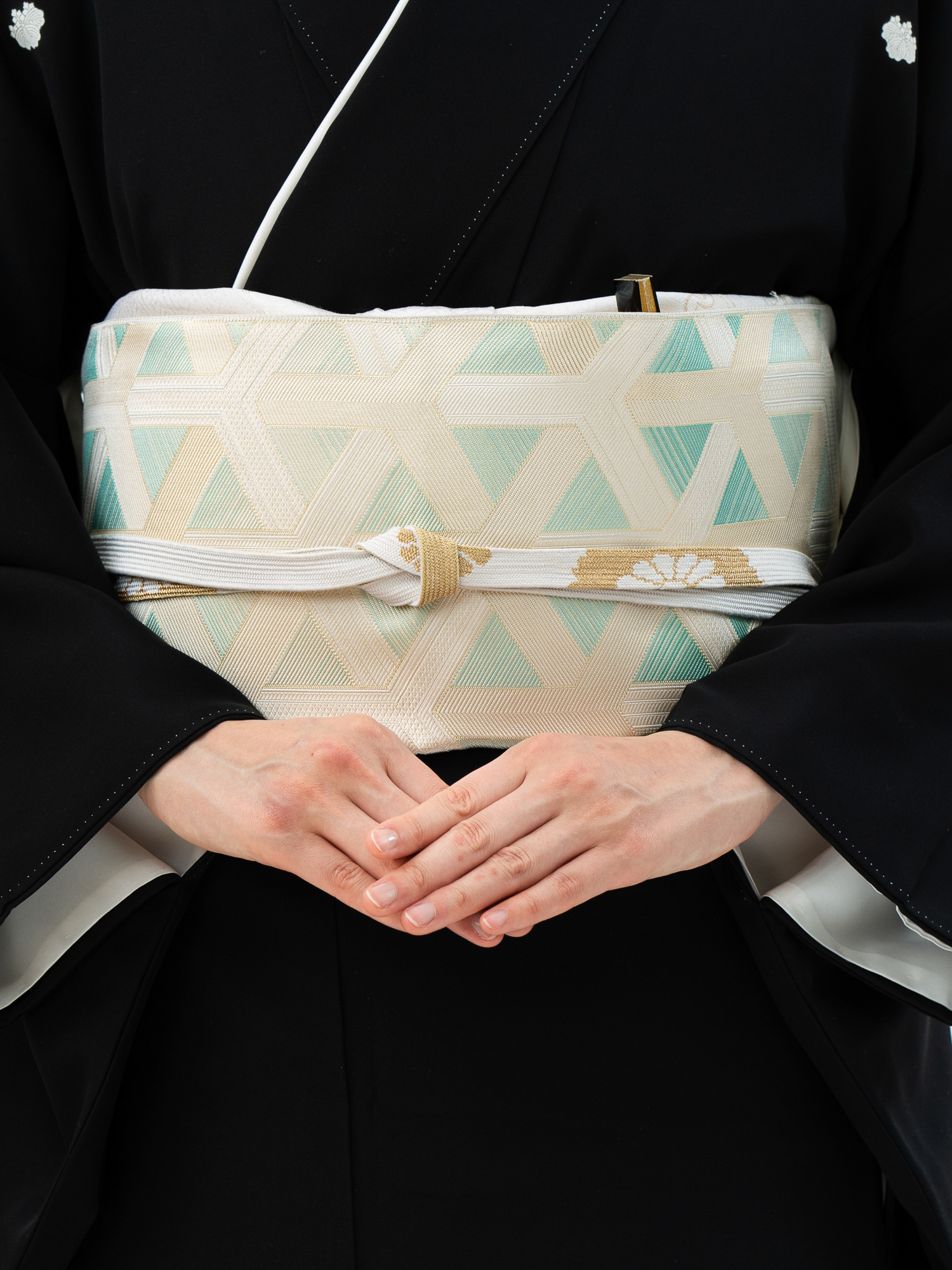 coページ 希少 裄65 着物 黒留袖 作家物 般若 比翼 U-7783 半期決算SALE】 【創業弘治元年 千總】 【百貨店誂え品】 本