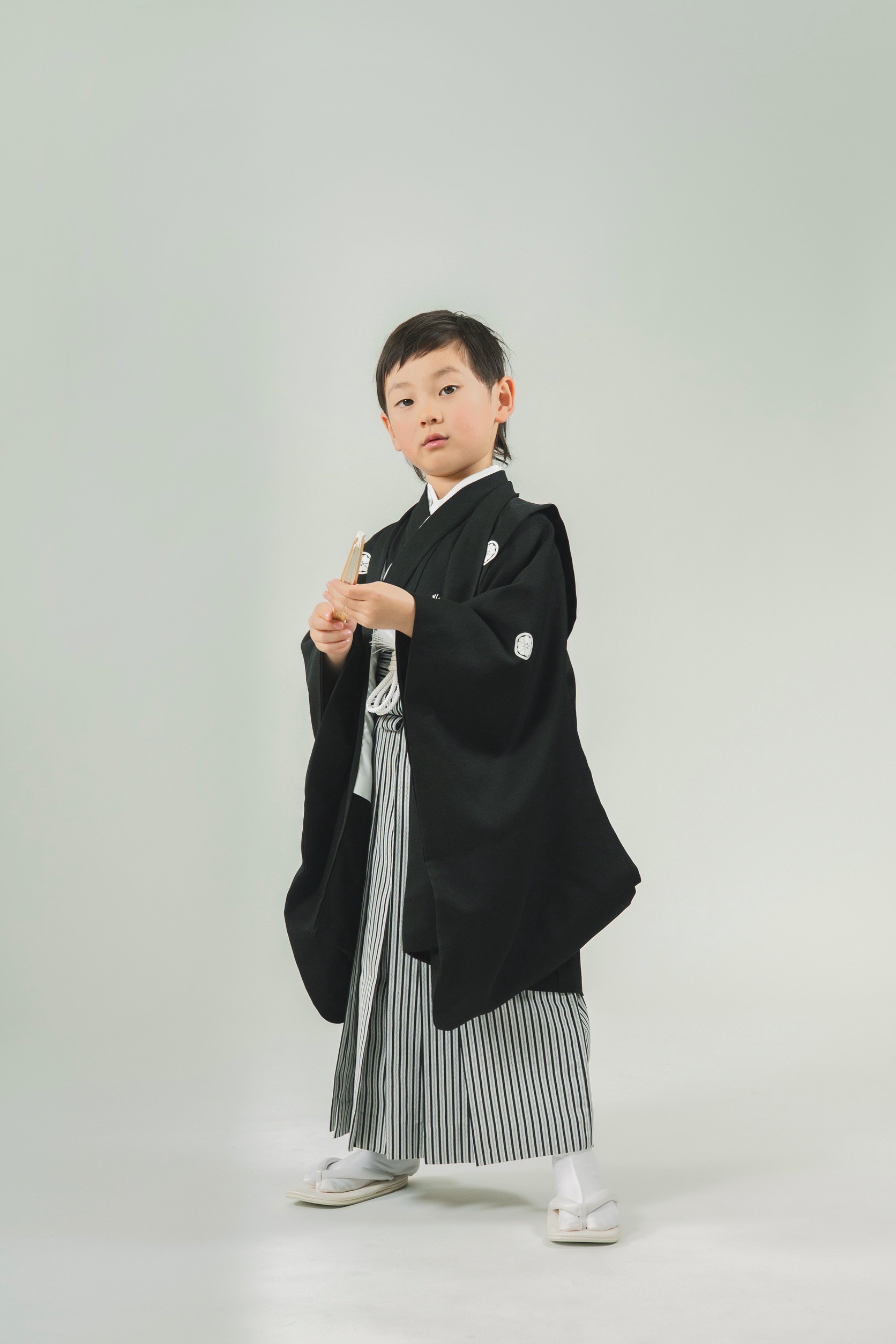 5歳・七五三の男子着物と袴レンタル】KIMONO-PROオリジナル 水色・兜の 
