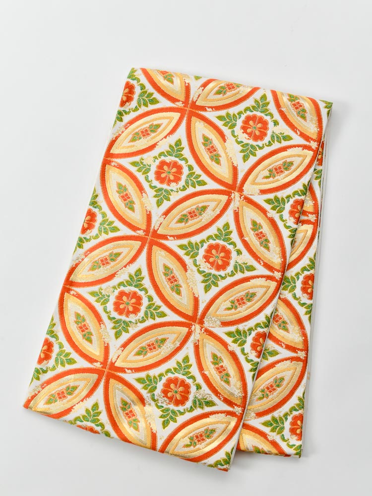 最高級振袖帯レンタル】 furisodeobi-315 西陣織の最高級振袖帯 七宝柄