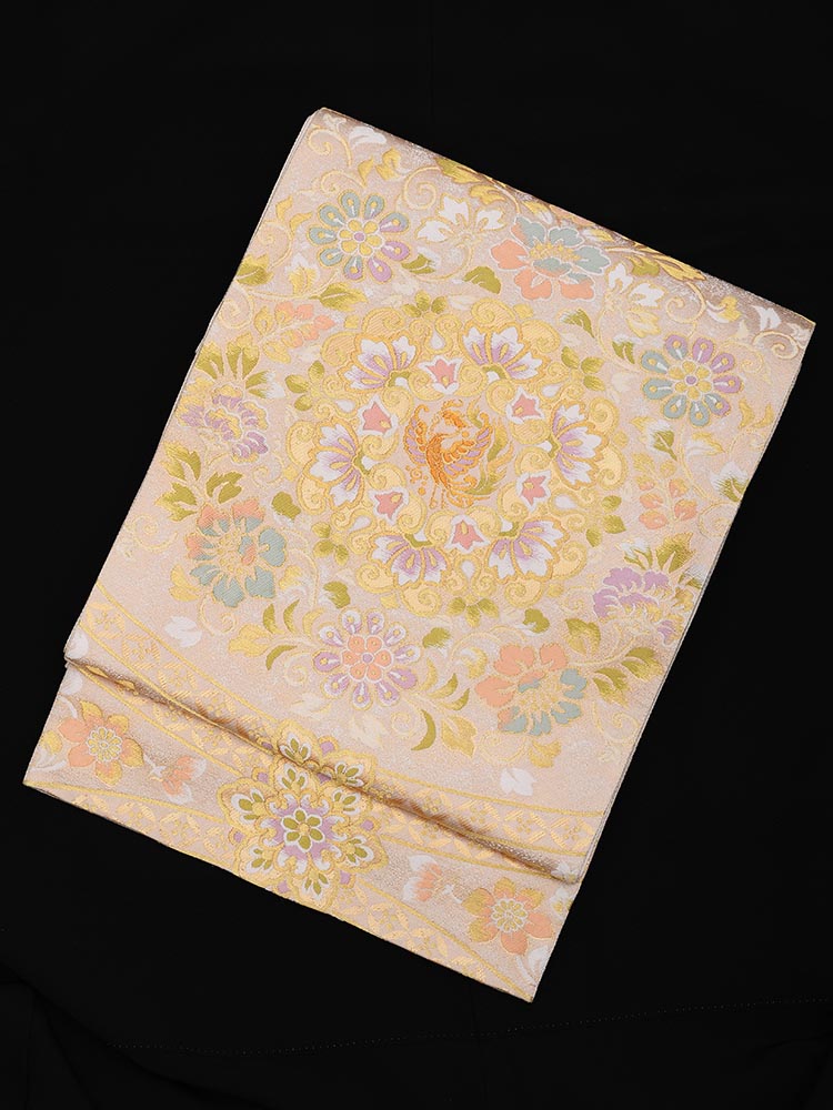 【美品　長尺】西陣　渡文　芙蓉　袋帯　帯幅31cm 帯丈442cm 美品 長尺】西陣 渡文 芙蓉 袋帯 帯幅31cm 帯丈442cm