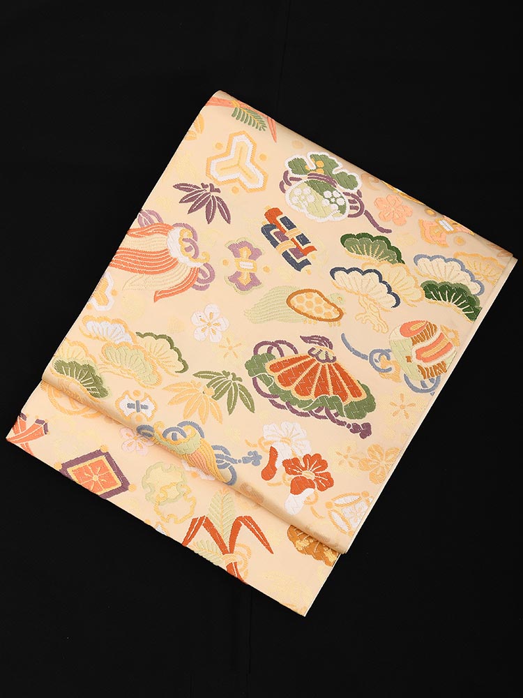 高級帯レンタル】obi-26-97 西陣織 宝尽くし サイズ 宝尽くし｜KIMONO