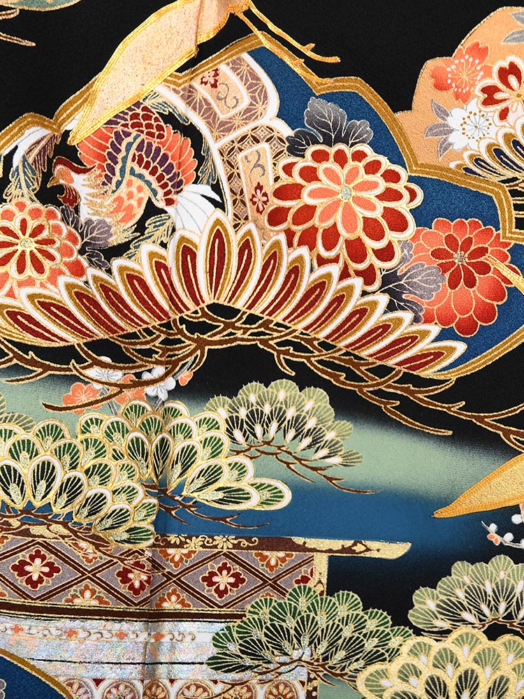 高級黒留袖レンタル】kansai-8 山本寛斎ブランド・松竹梅 Mサイズ