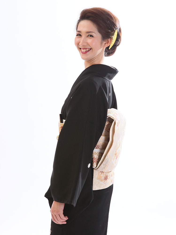 高級黒留袖レンタル】t-451 Lサイズの京友禅・おしどり柄 Lサイズ