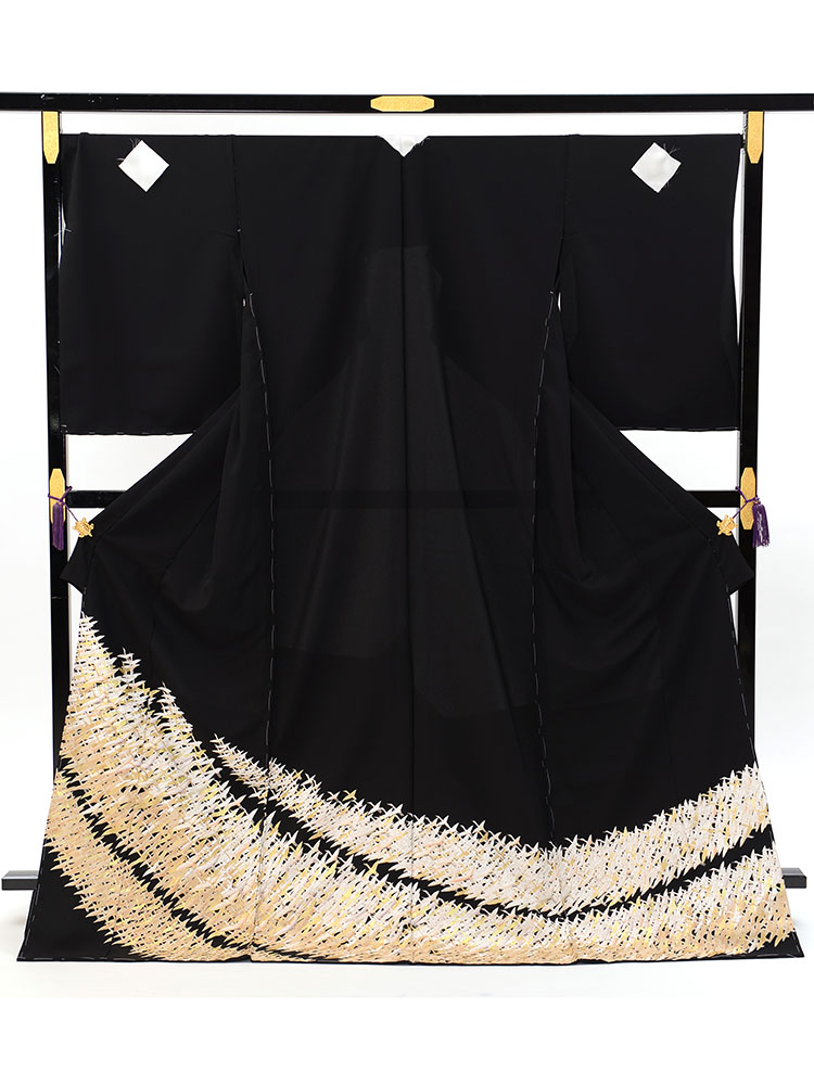 千羽鶴 (ブラック） 千羽鶴 (ブラック) 沈金蒔絵 千羽鶴 煮物椀5客組