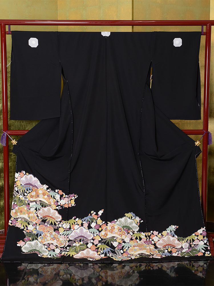 【454】友禅 黒留袖 帯・逸品】本加賀友禅 黒留袖 No.CA-2150-Mサイズのレンタル